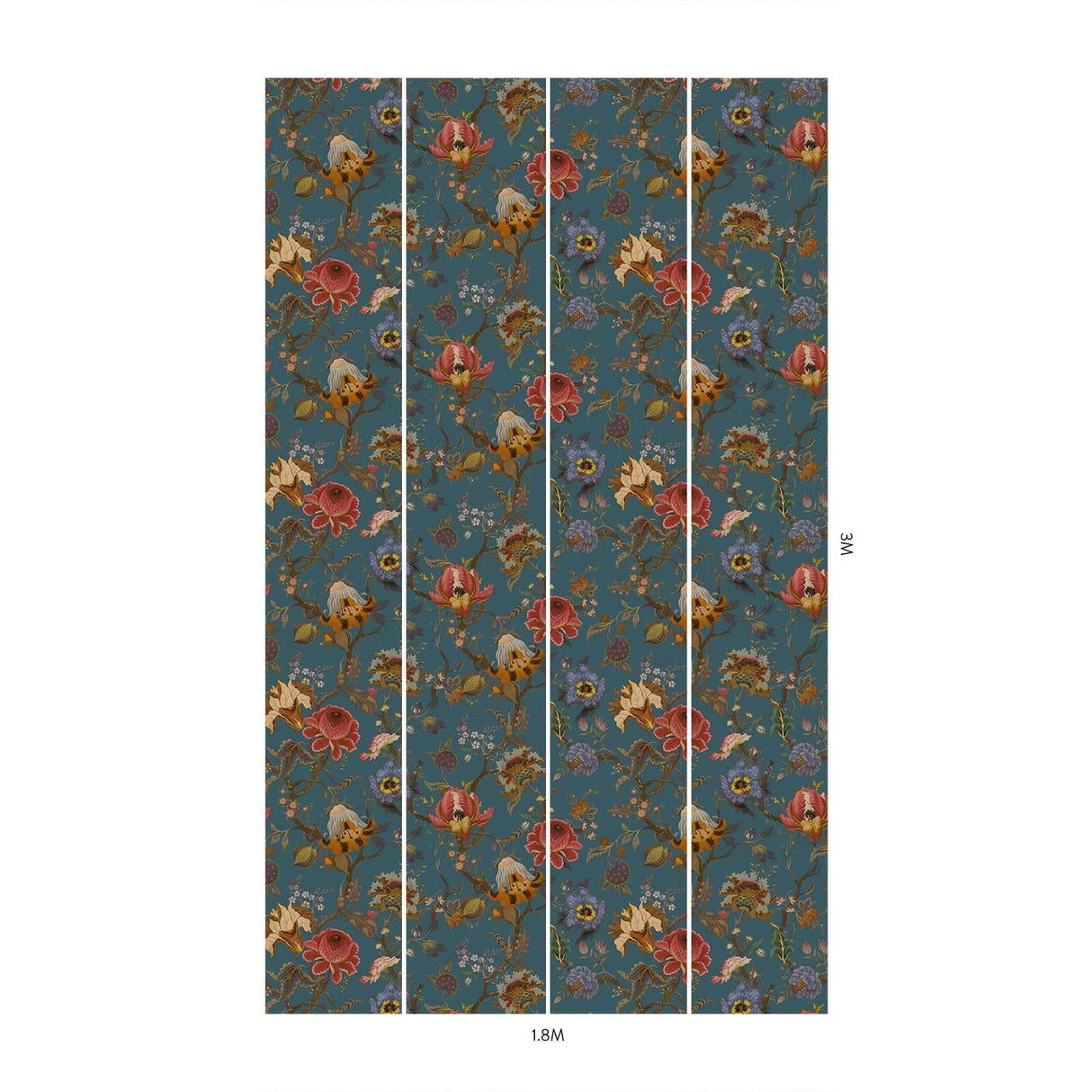House of Hackney ARTEMIS Wallpaper - Petrol (9'10" - full height)