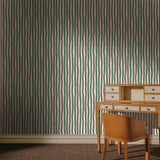House of Hackney ARTIST'S SHADOW STRIPE Wallpaper - Hedera & Hosta (9'10" - full height)