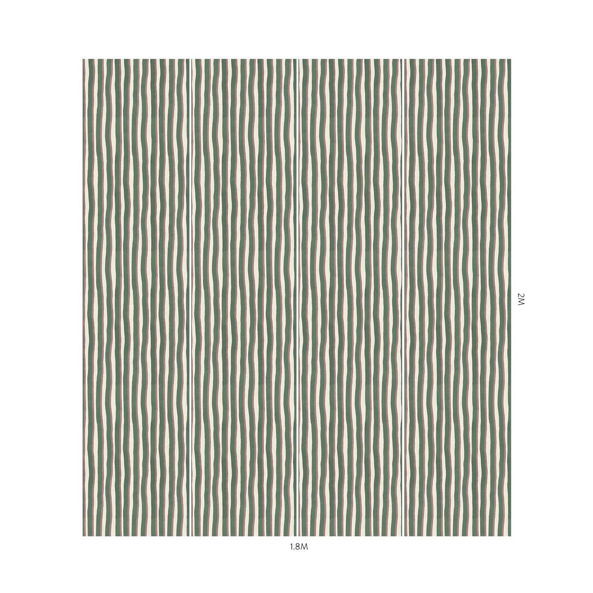 House of Hackney ARTIST'S SHADOW STRIPE Wallpaper - Hedera & Hosta (9'10" - full height)