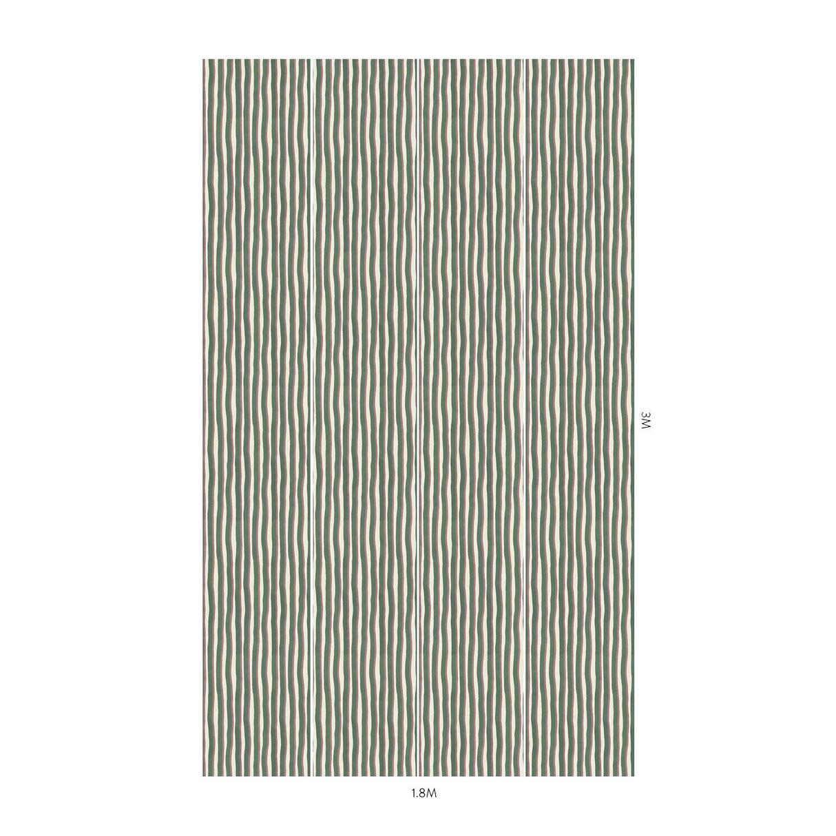 House of Hackney ARTIST'S SHADOW STRIPE Wallpaper - Hedera & Hosta (9'10" - full height)