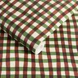 House of Hackney ARTIST'S CHECK Wallpaper - Carnelian (9'10" - full height)