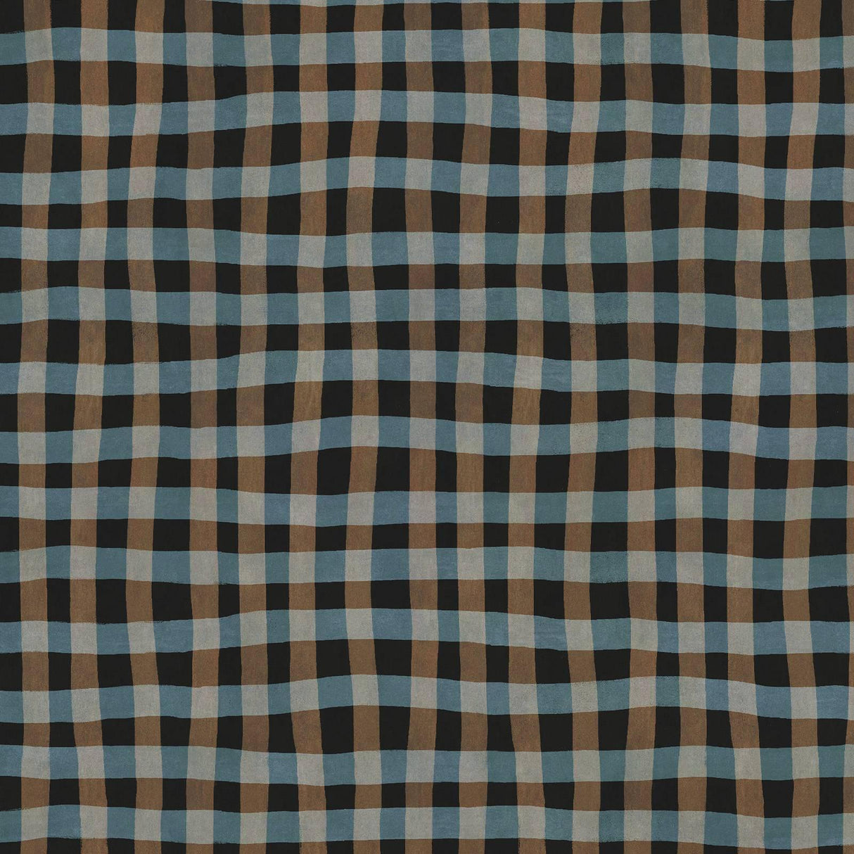 House of Hackney ARTIST'S CHECK Wallpaper - Noir (9'10" - full height)