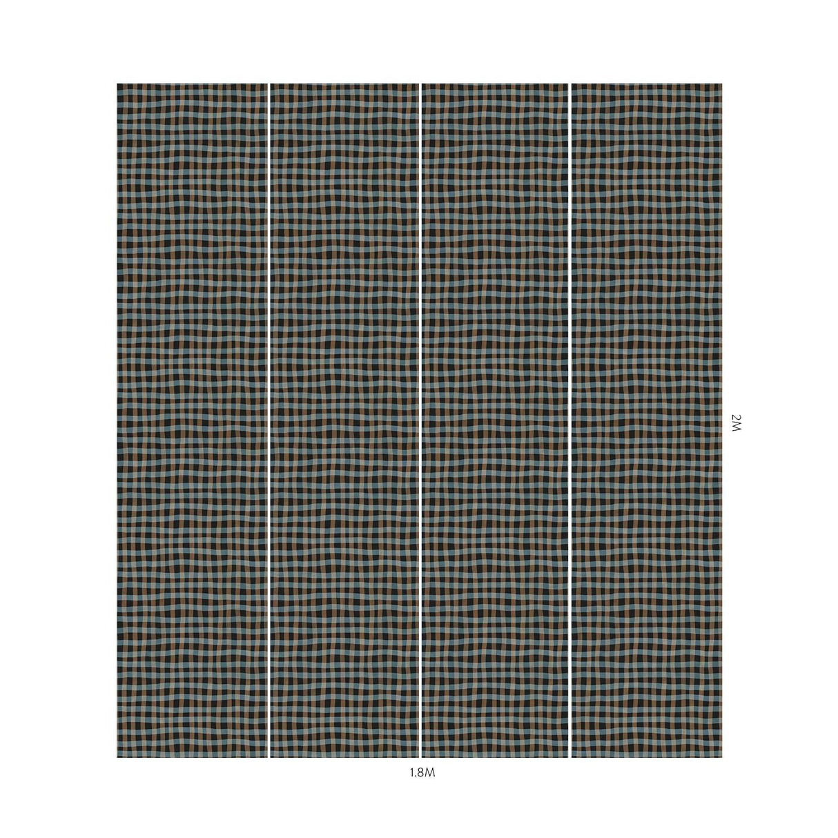 House of Hackney ARTIST'S CHECK Wallpaper - Noir (9'10" - full height)