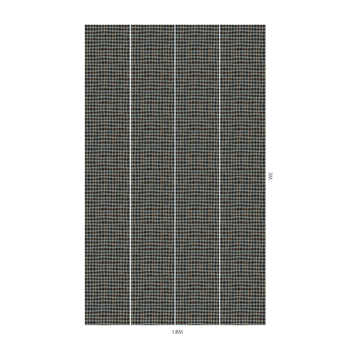 House of Hackney ARTIST'S CHECK Wallpaper - Noir (9'10" - full height)