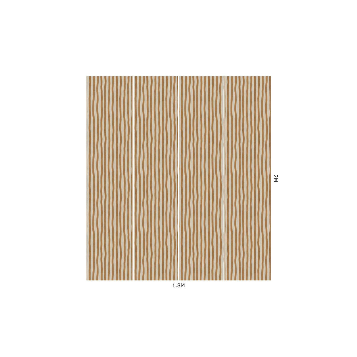 House of Hackney ARTIST'S STRIPE Wallpaper - Amber (9'10" - full height)