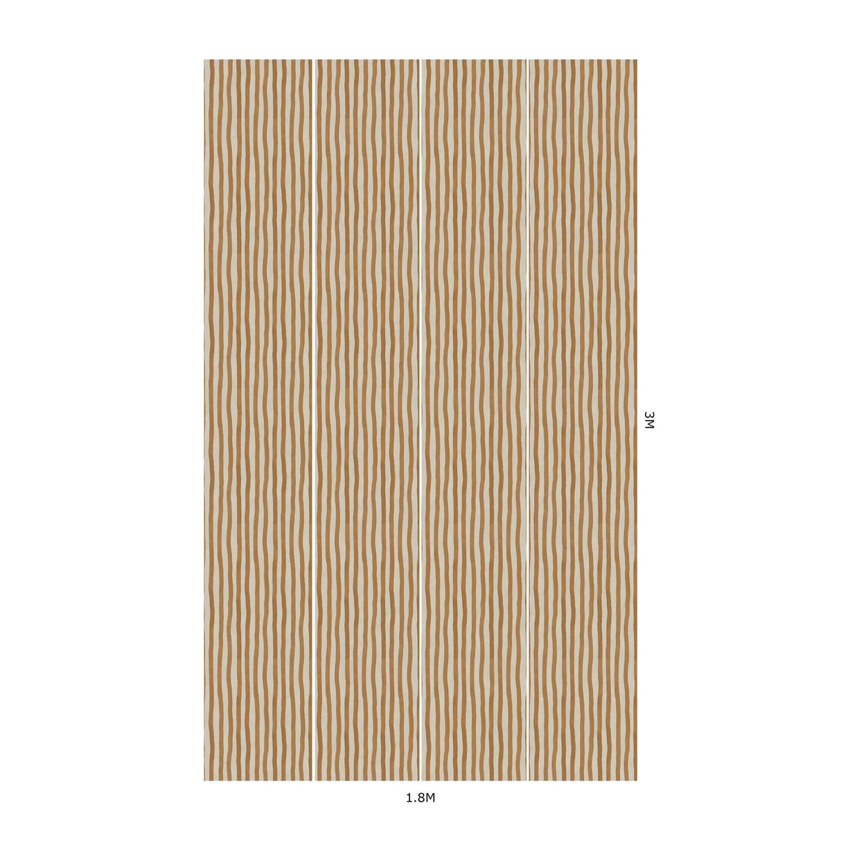 House of Hackney ARTIST'S STRIPE Wallpaper - Amber (9'10" - full height)
