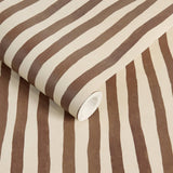 House of Hackney ARTIST'S STRIPE Wallpaper - Cocoa