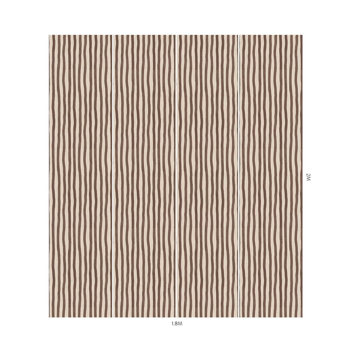 House of Hackney ARTIST'S STRIPE Wallpaper - Cocoa