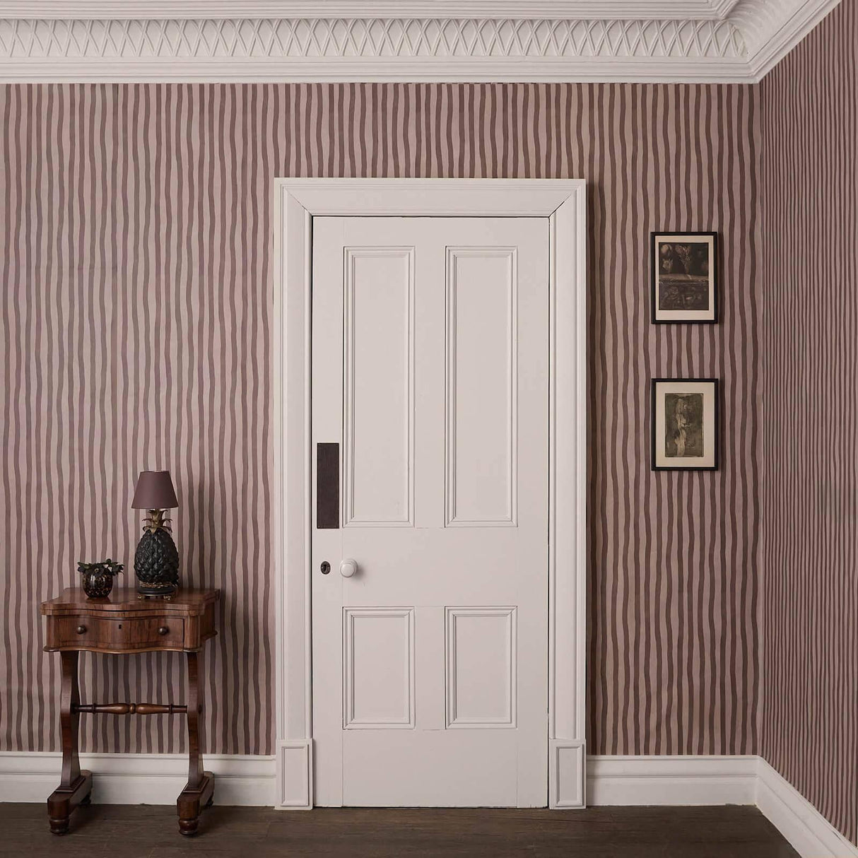 House of Hackney ARTIST'S STRIPE Wallpaper - Carnelian (9'10" - full height)
