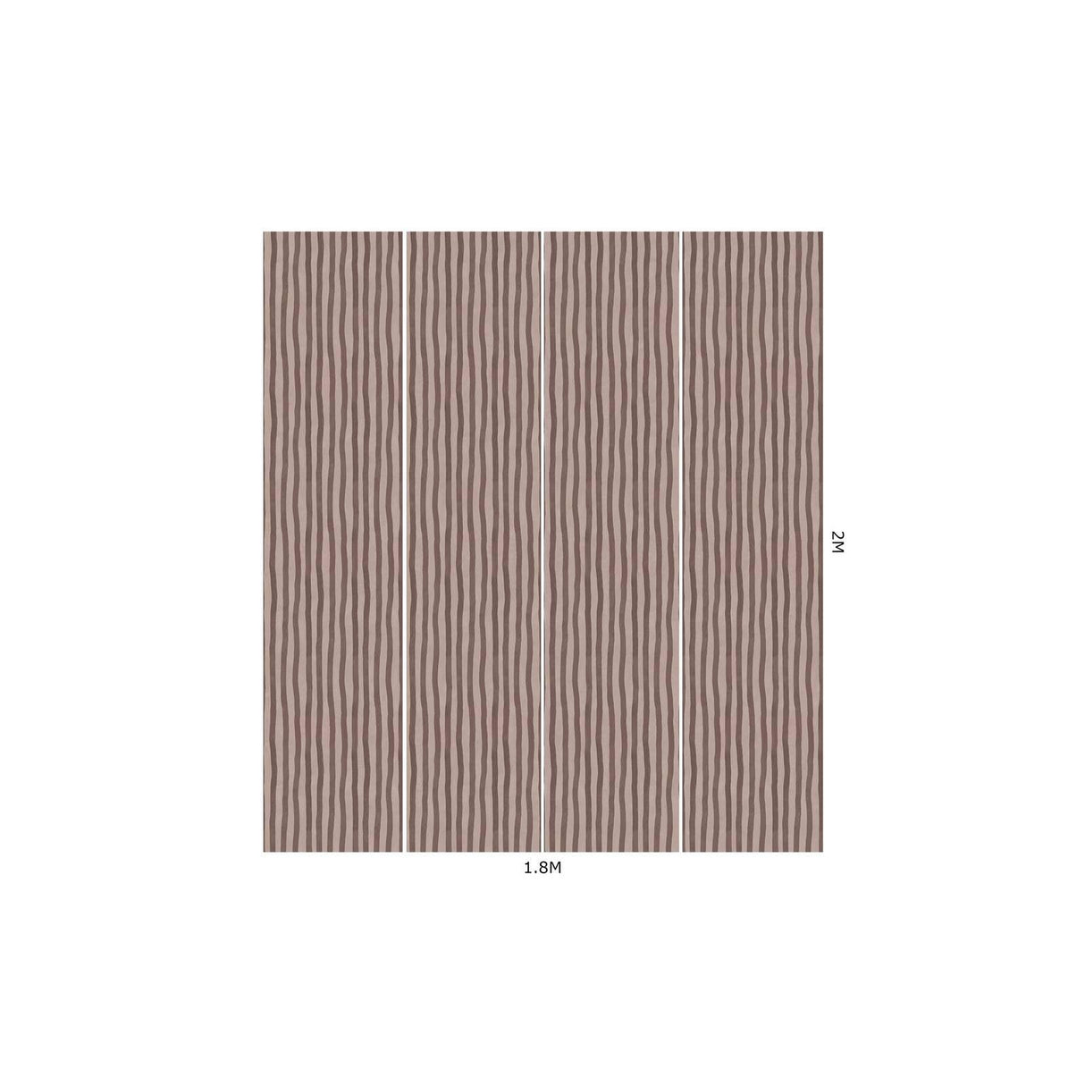 House of Hackney ARTIST'S STRIPE Wallpaper - Carnelian (9'10" - full height)