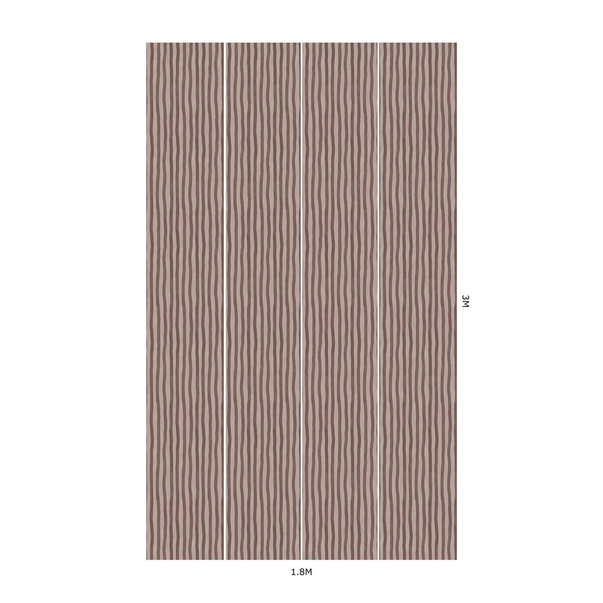 House of Hackney ARTIST'S STRIPE Wallpaper - Carnelian (9'10" - full height)