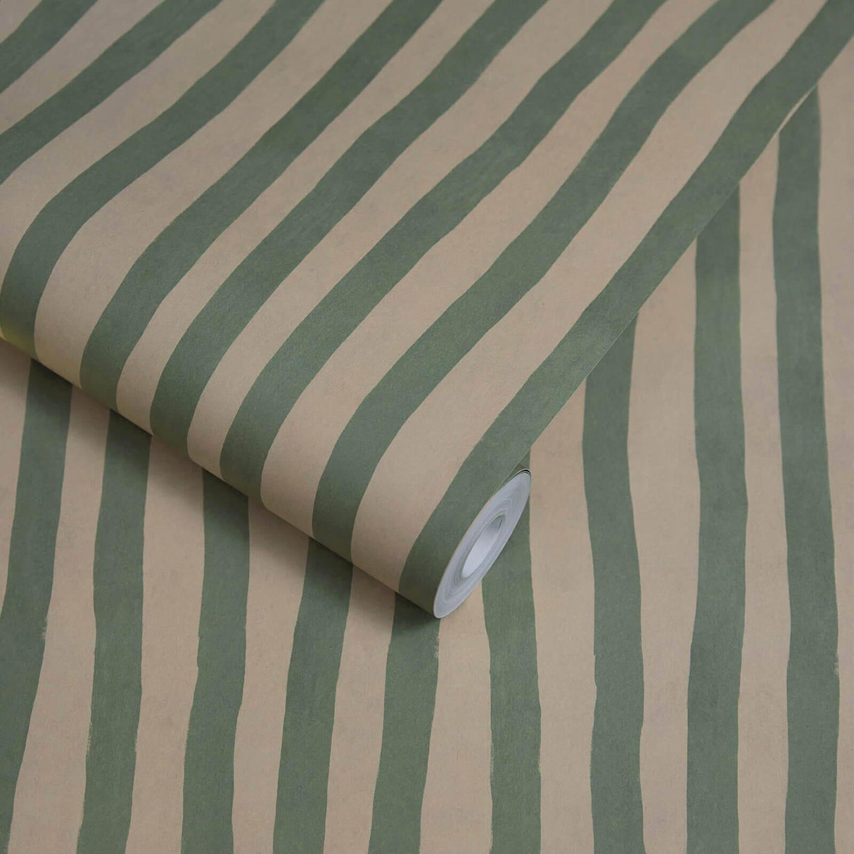 House of Hackney ARTIST'S STRIPE Wallpaper - Euphorbia & Alabaster (9'10" - full height)