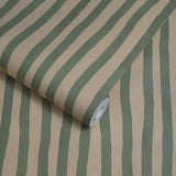 House of Hackney ARTIST'S STRIPE Wallpaper - Euphorbia & Alabaster (9'10" - full height)
