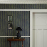 House of Hackney ARTIST'S STRIPE Wallpaper - Laurustine & Galaxias (9'10" - full height)
