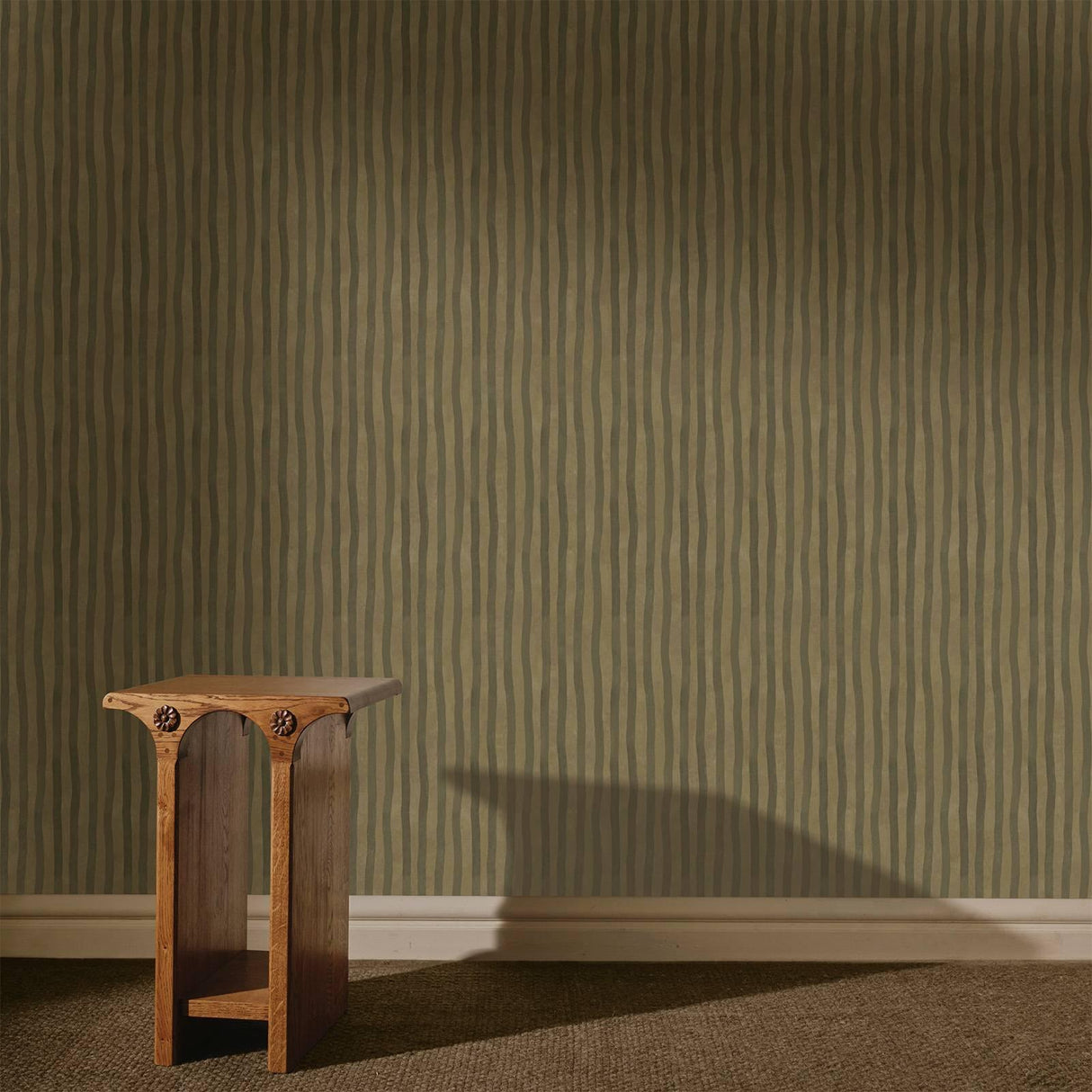 House of Hackney ARTIST'S STRIPE Wallpaper - Moss & Carex