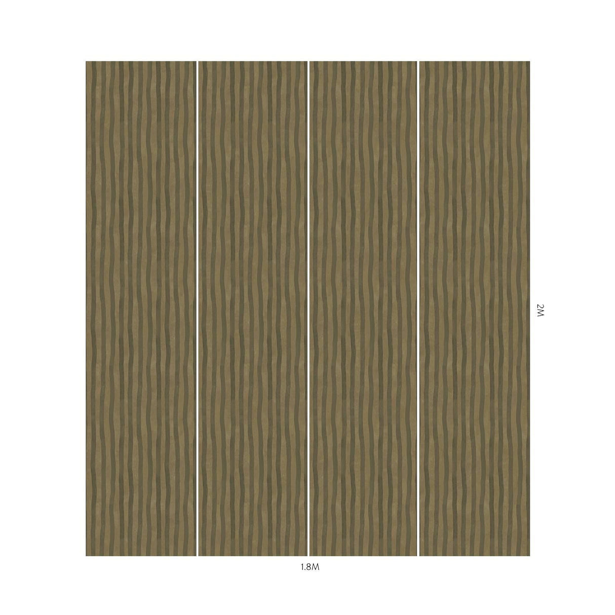 House of Hackney ARTIST'S STRIPE Wallpaper - Moss & Carex