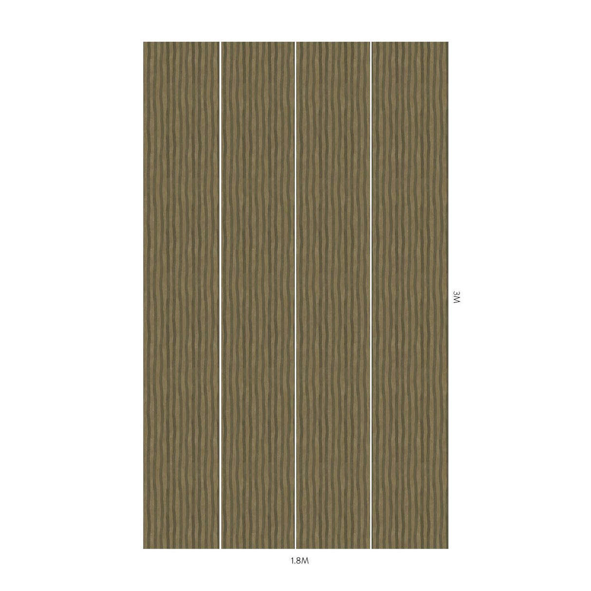 House of Hackney ARTIST'S STRIPE Wallpaper - Moss & Carex