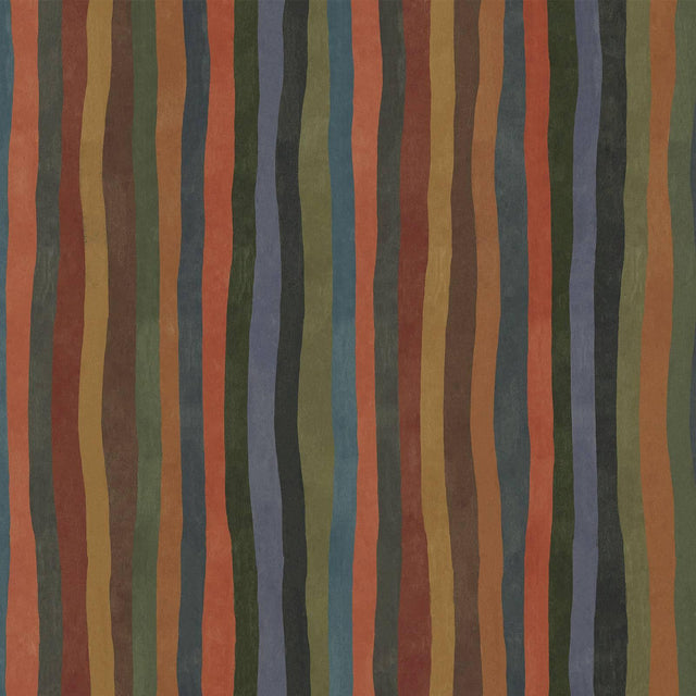House of Hackney ARTIST'S STRIPE Wallpaper - Moss (9'10" - full height)