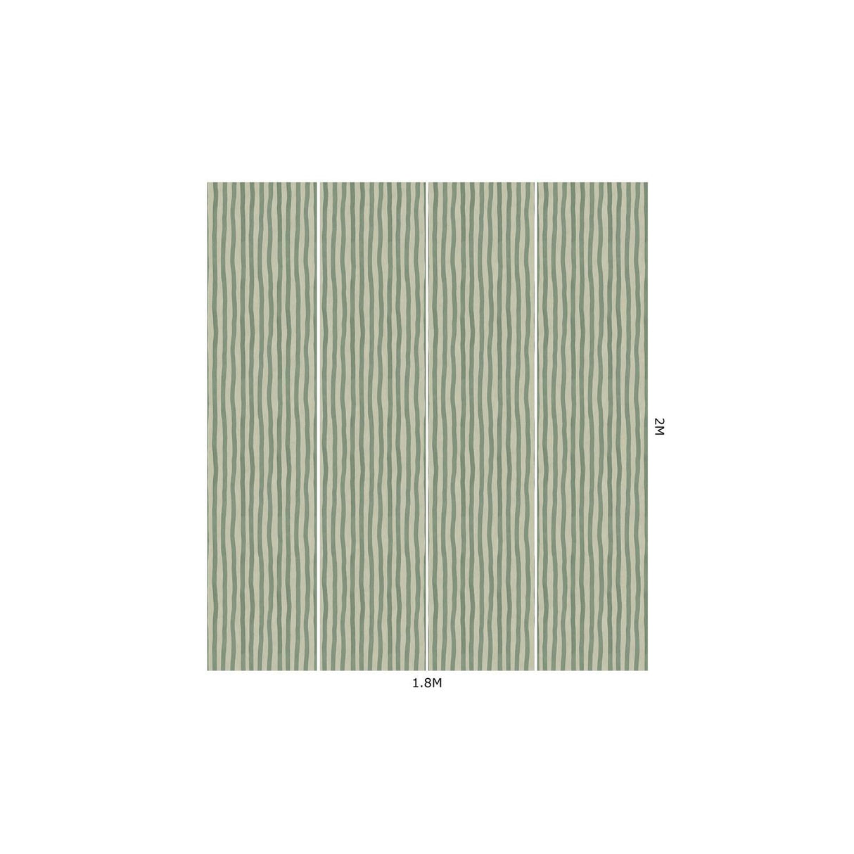 House of Hackney ARTIST'S STRIPE Wallpaper - Opal (9'10" - full height)
