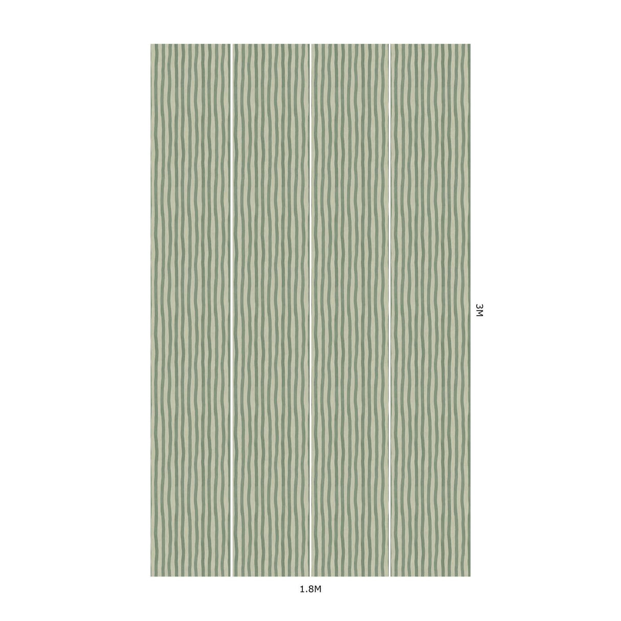 House of Hackney ARTIST'S STRIPE Wallpaper - Opal (9'10" - full height)