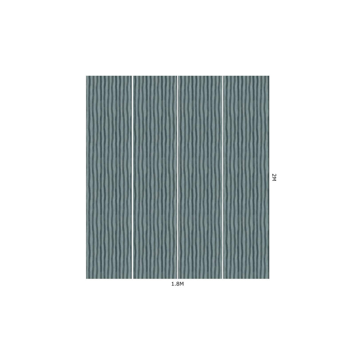 House of Hackney ARTIST'S STRIPE Wallpaper - Apatite (9'10" - full height)