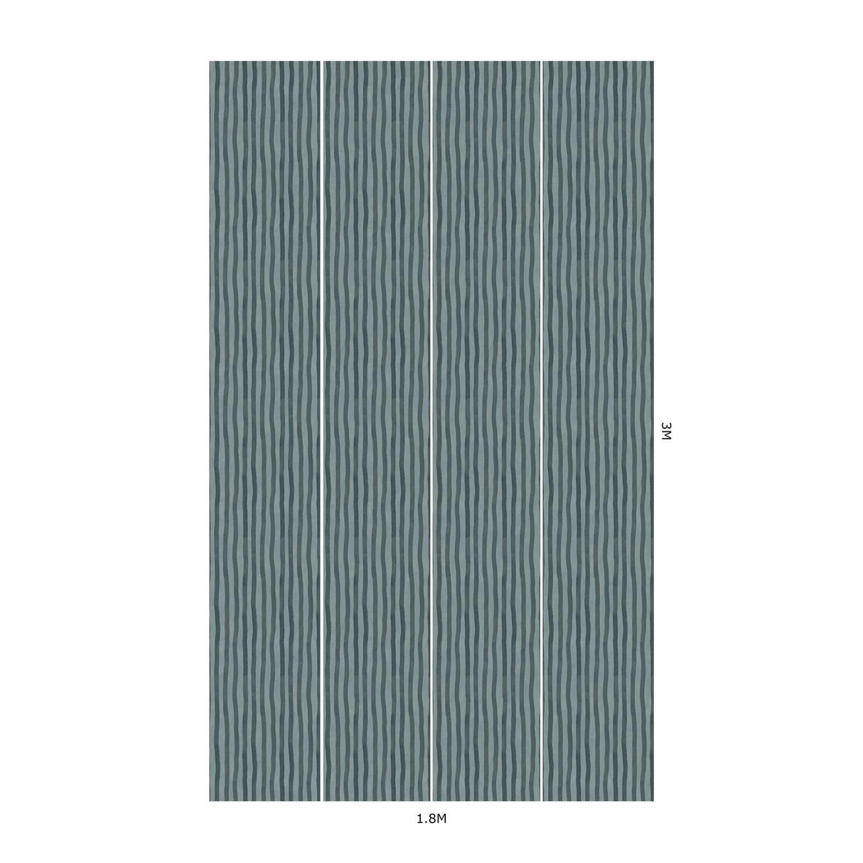 House of Hackney ARTIST'S STRIPE Wallpaper - Apatite (9'10" - full height)
