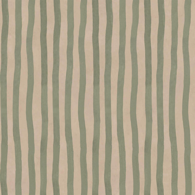 House of Hackney ARTIST'S STRIPE Wallpaper - Sap & Alabaster (9'10" - full height)