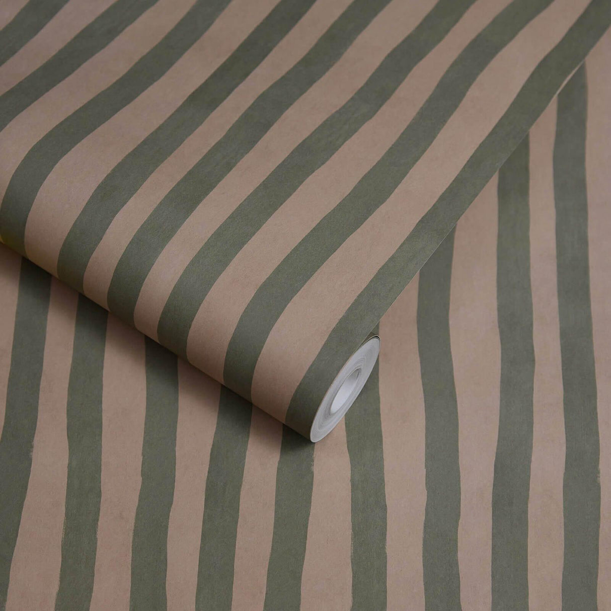 House of Hackney ARTIST'S STRIPE Wallpaper - Sap & Alabaster (9'10" - full height)