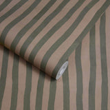 House of Hackney ARTIST'S STRIPE Wallpaper - Sap & Alabaster (9'10" - full height)