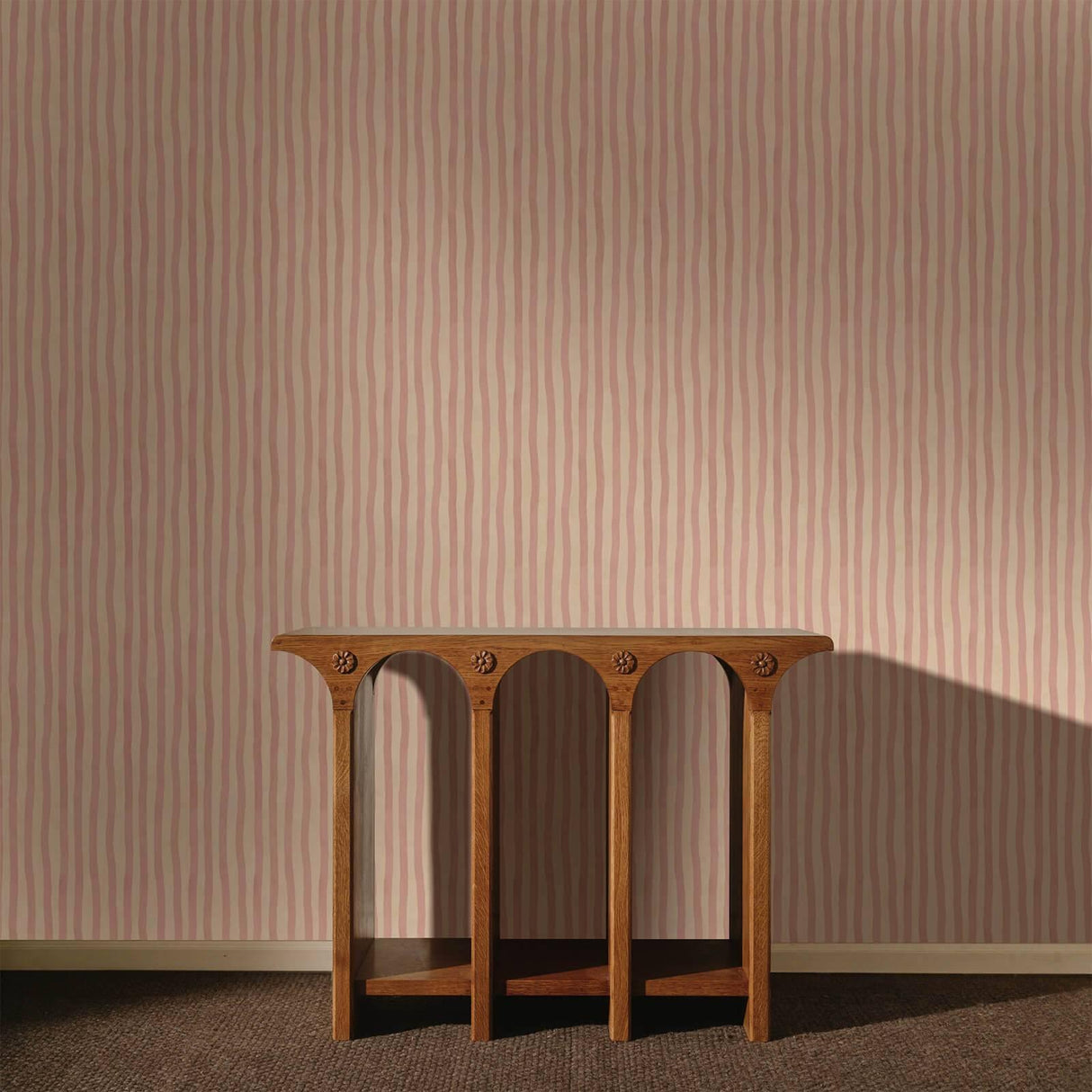 House of Hackney ARTIST'S STRIPE Wallpaper - Sakura & Astrantia (9'10" - full height)