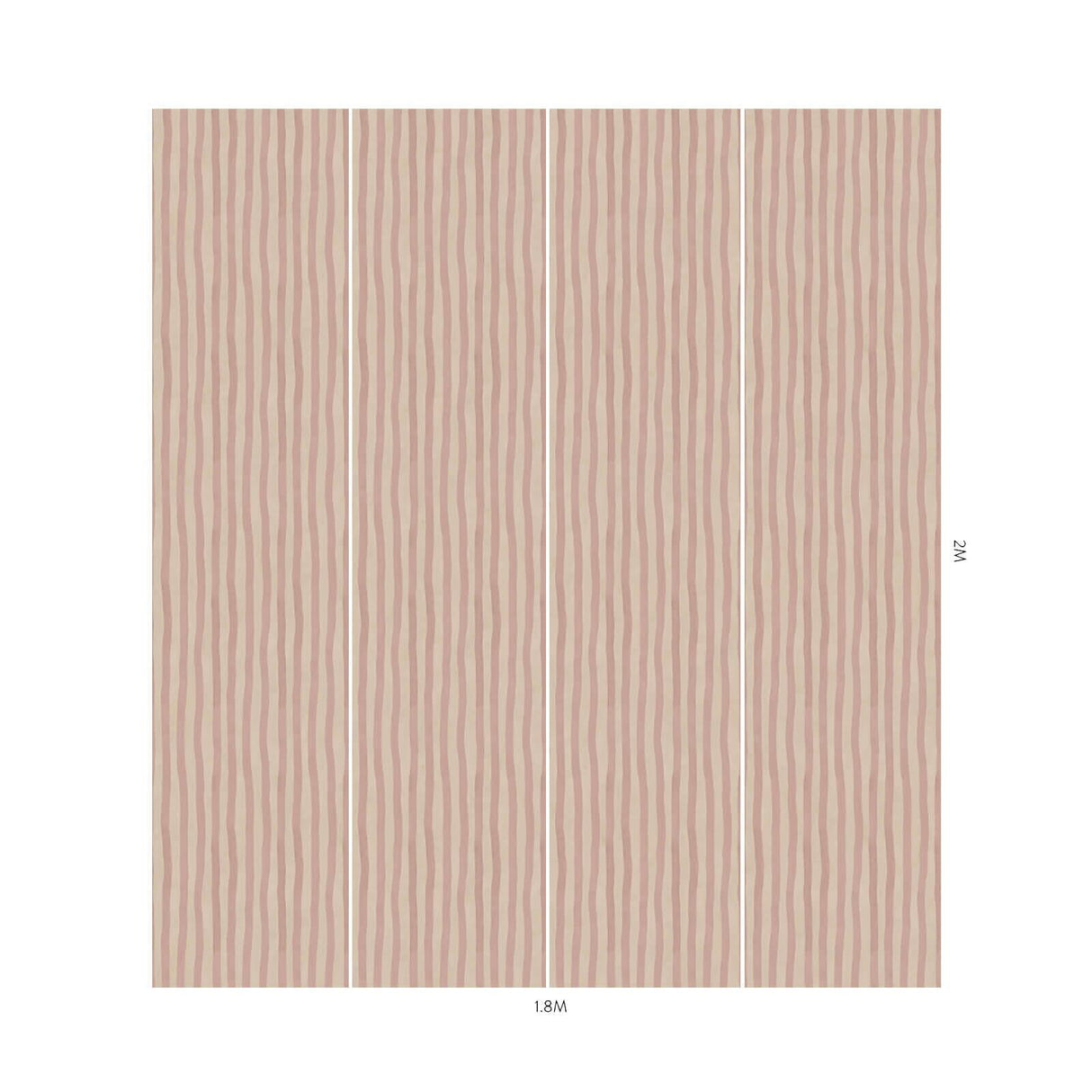 House of Hackney ARTIST'S STRIPE Wallpaper - Sakura & Astrantia (9'10" - full height)