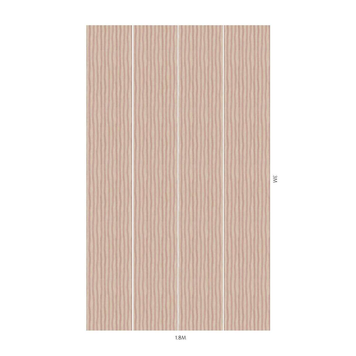 House of Hackney ARTIST'S STRIPE Wallpaper - Sakura & Astrantia (9'10" - full height)