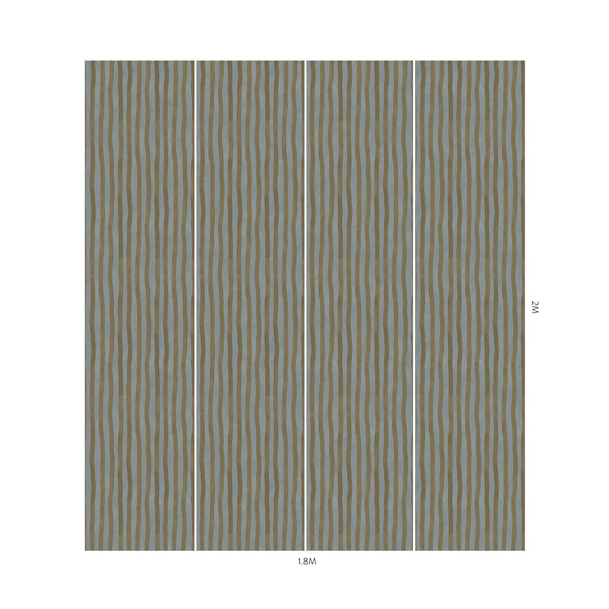 House of Hackney ARTIST'S STRIPE Wallpaper - Stratus & Carex
