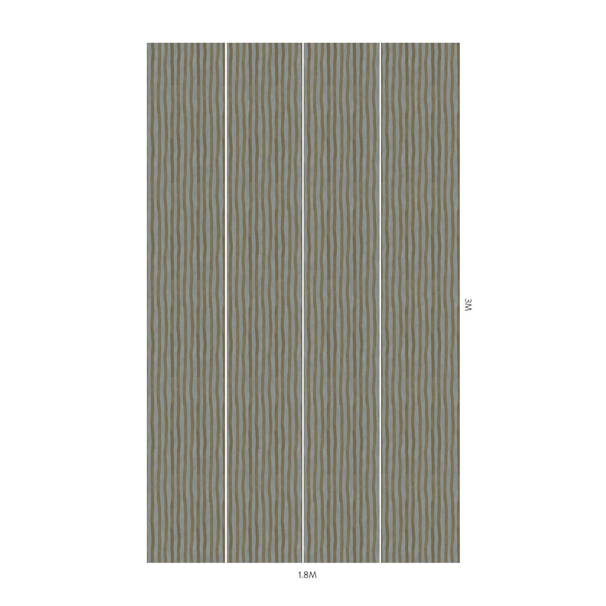 House of Hackney ARTIST'S STRIPE Wallpaper - Stratus & Carex