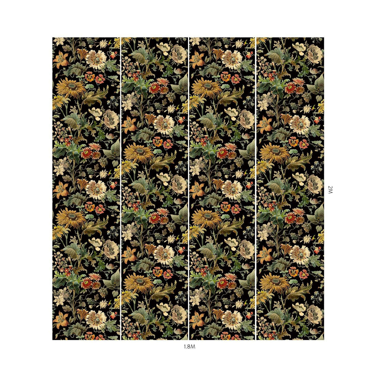 House of Hackney AVALON Wallpaper - Noir (9'10" - full height)