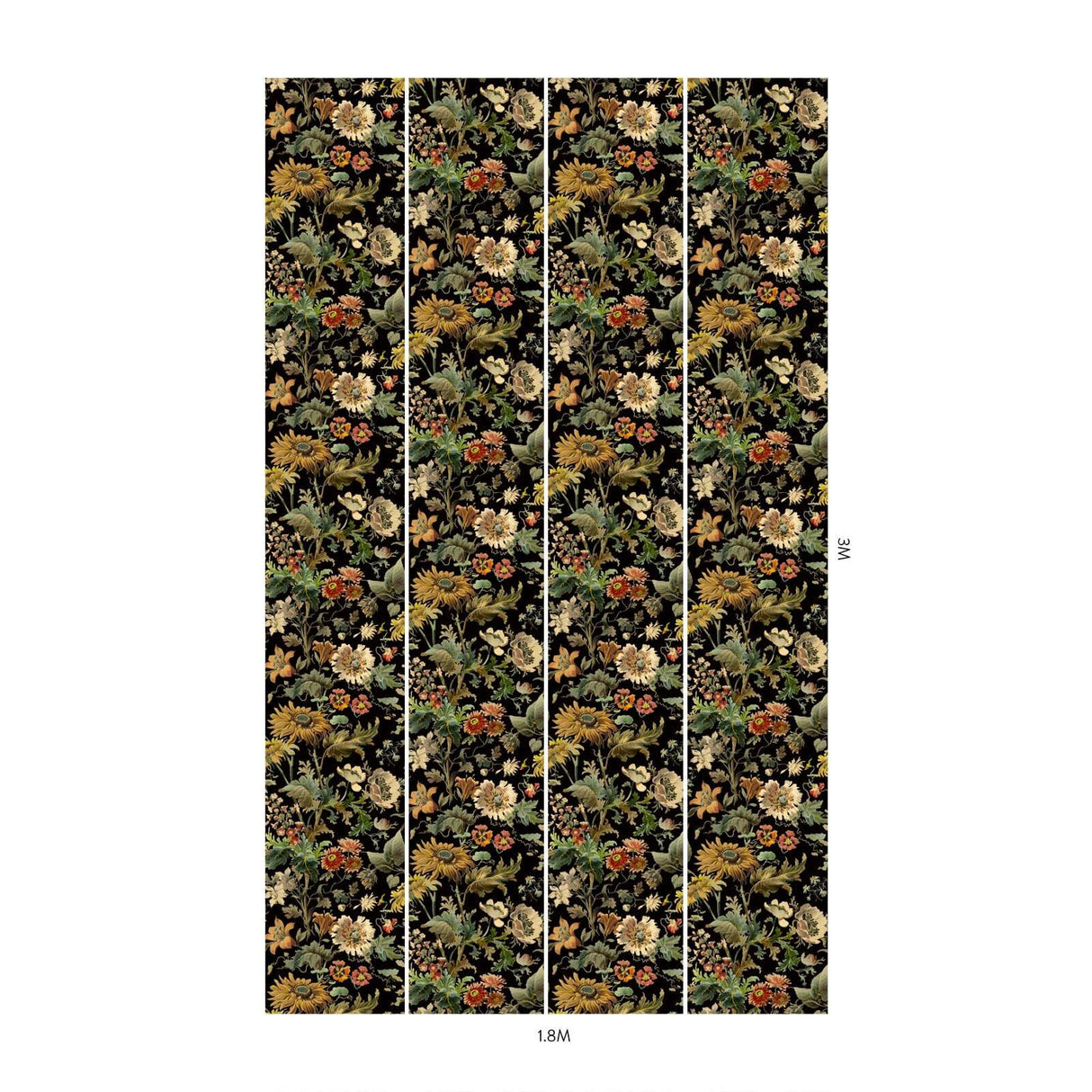 House of Hackney AVALON Wallpaper - Noir (9'10" - full height)