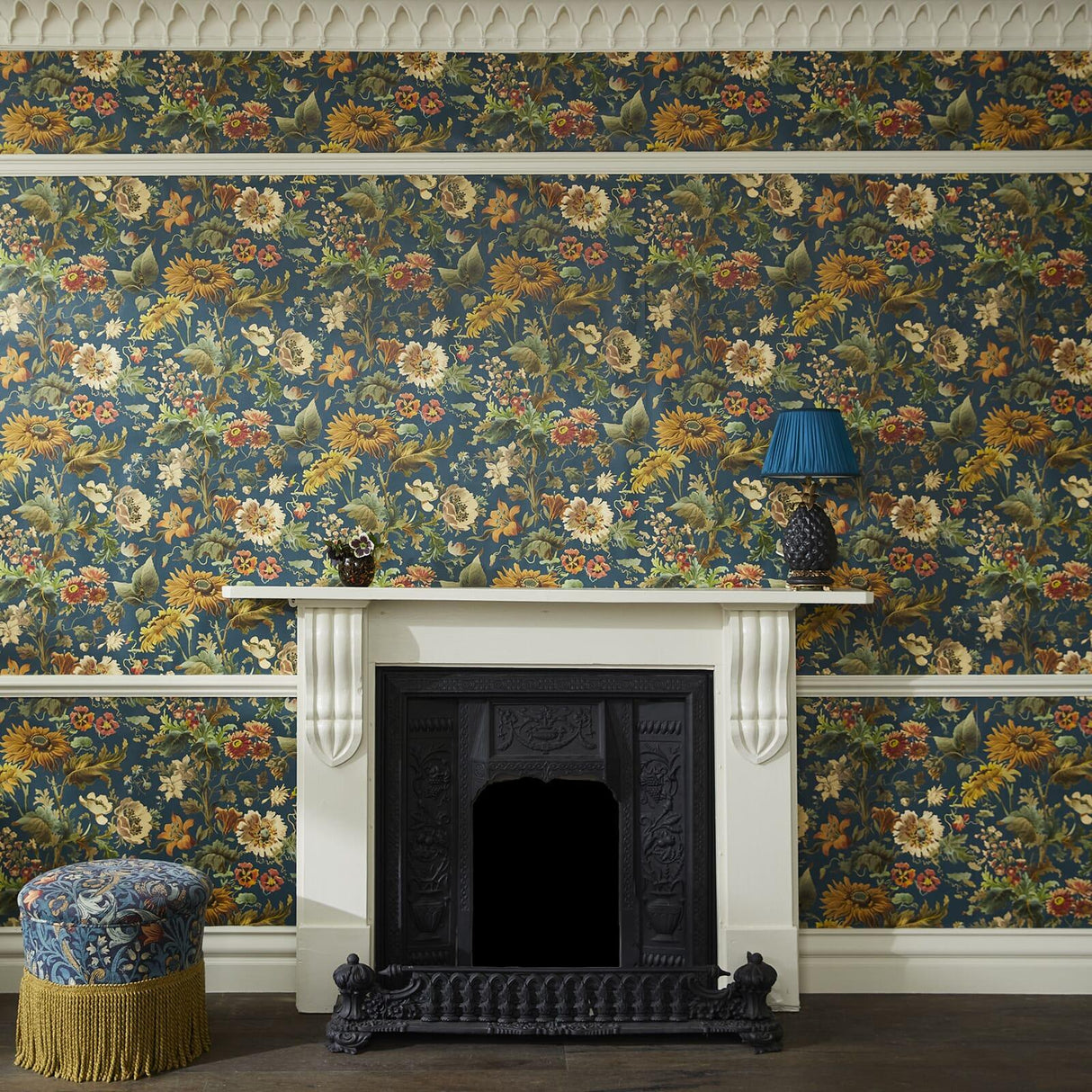 House of Hackney AVALON Wallpaper - Petrol (9'10" - full height)