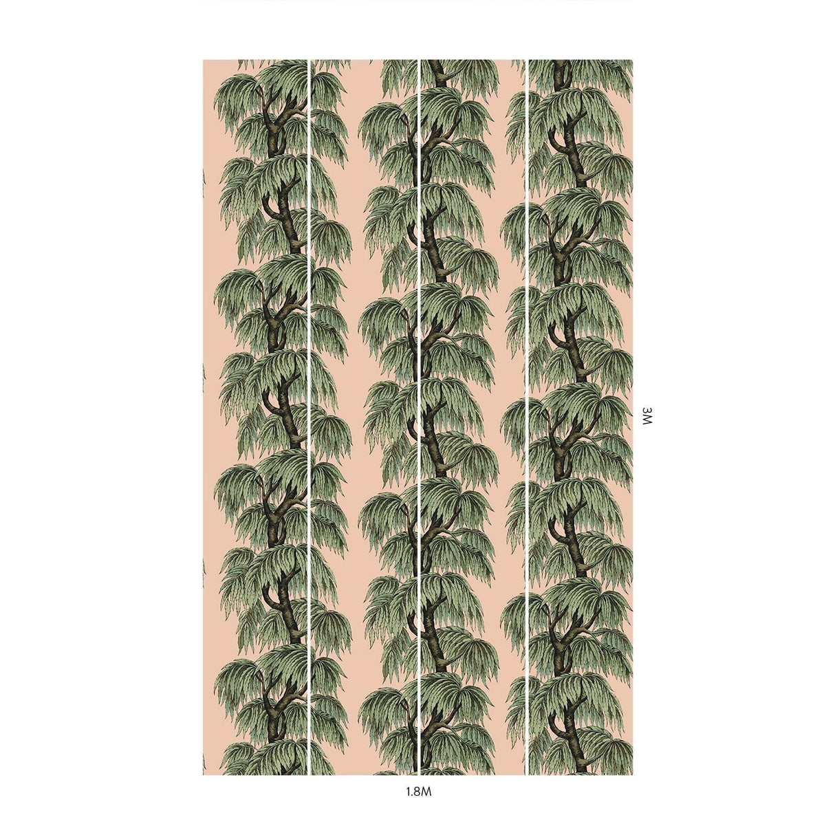 House of Hackney BABYLON Wallpaper Blush / Willow (9'10" - full height)