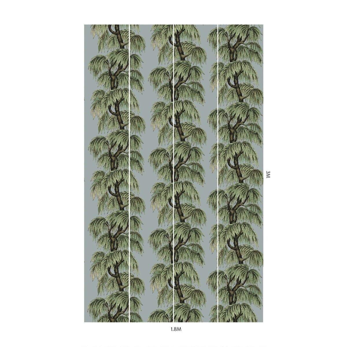 House of Hackney BABYLON Wallpaper Dove / Willow (9'10" - full height)