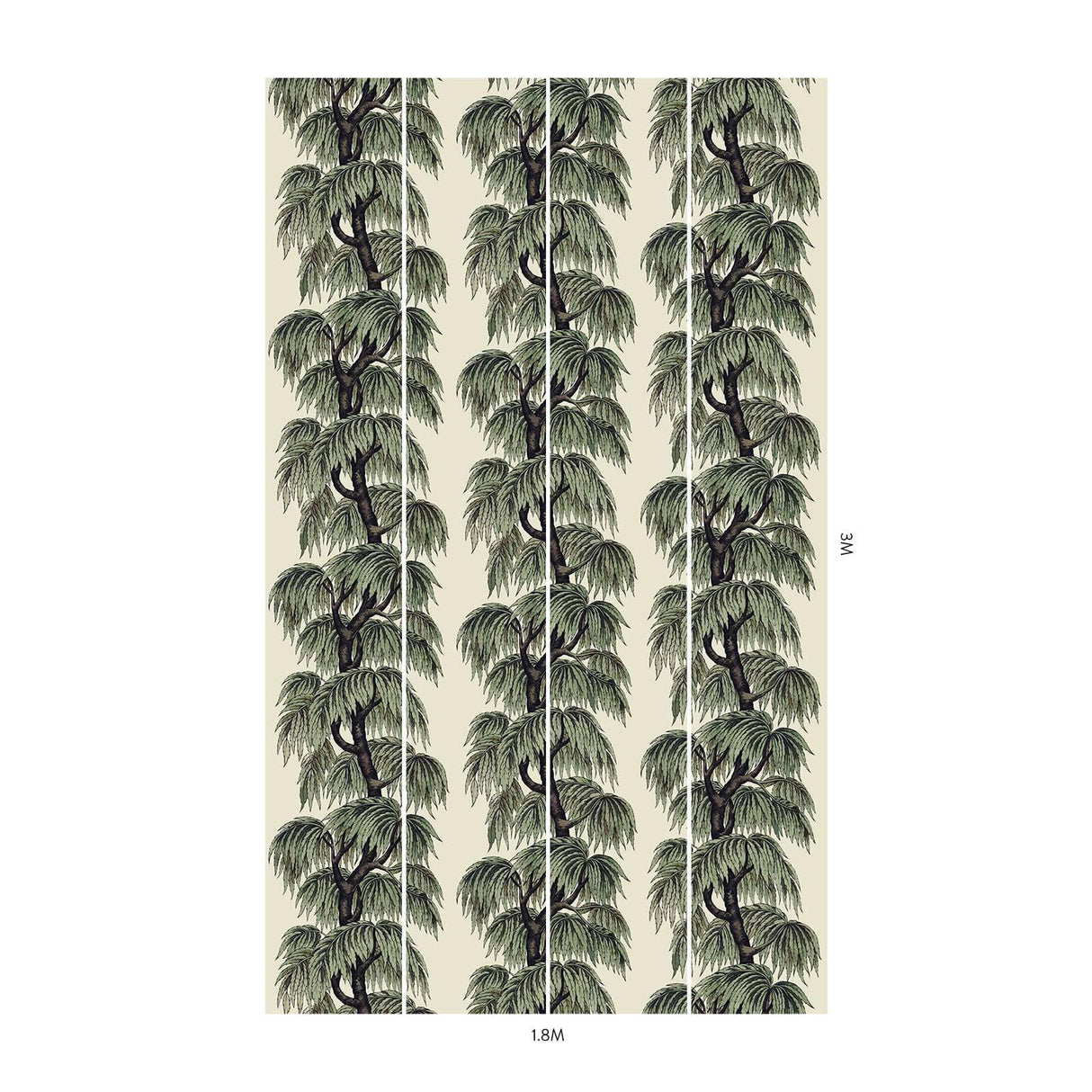 House of Hackney BABYLON Wallpaper Papyrus / Willow (9'10" - full height)