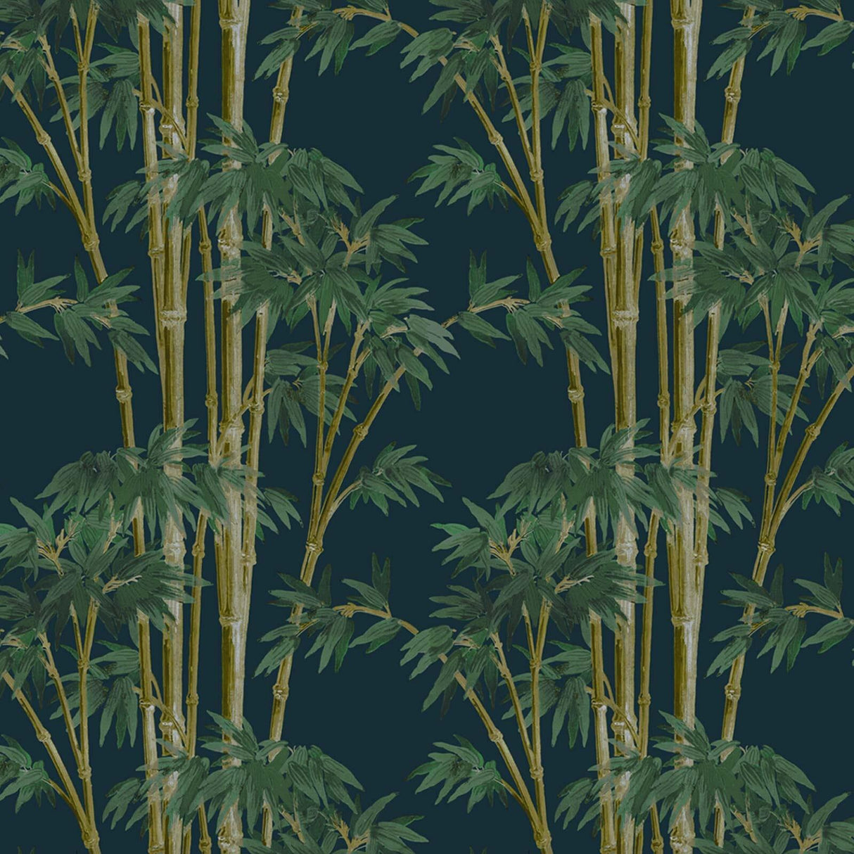 House of Hackney BAMBUSA Wallpaper - Midnight (9'10" - full height)