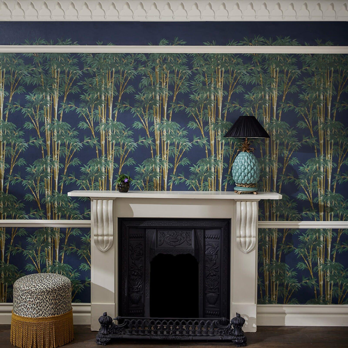 House of Hackney BAMBUSA Wallpaper - Midnight (9'10" - full height)
