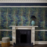 House of Hackney BAMBUSA Wallpaper - Midnight (9'10" - full height)