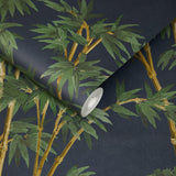 House of Hackney BAMBUSA Wallpaper - Midnight (9'10" - full height)