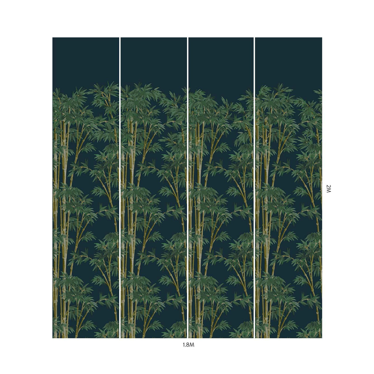 House of Hackney BAMBUSA Wallpaper - Midnight (9'10" - full height)