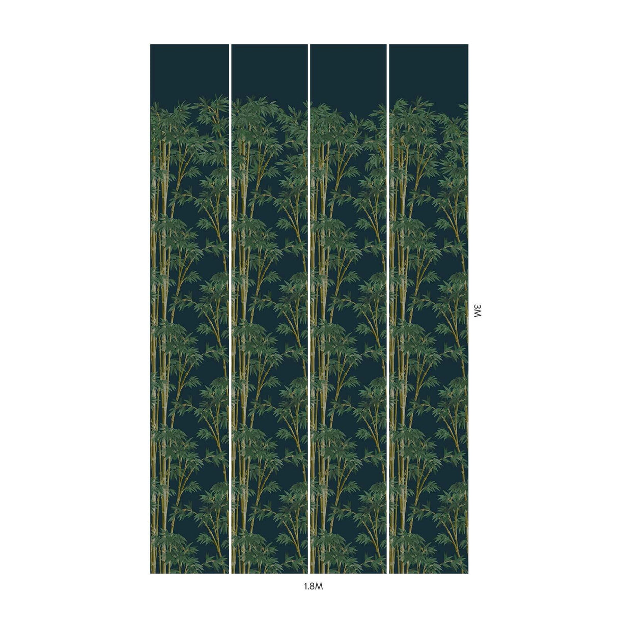 House of Hackney BAMBUSA Wallpaper - Midnight (9'10" - full height)