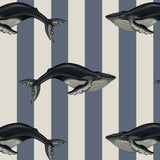 House of Hackney BALEANA Wallpaper - Denim (9'10" - full height)