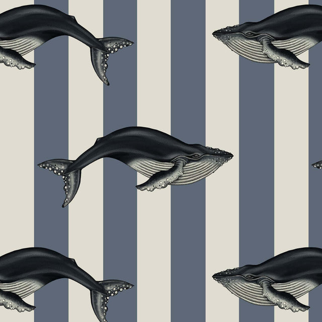 House of Hackney BALEANA Wallpaper - Denim (9'10" - full height)