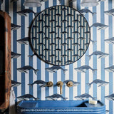 House of Hackney BALEANA Wallpaper - Denim (9'10" - full height)