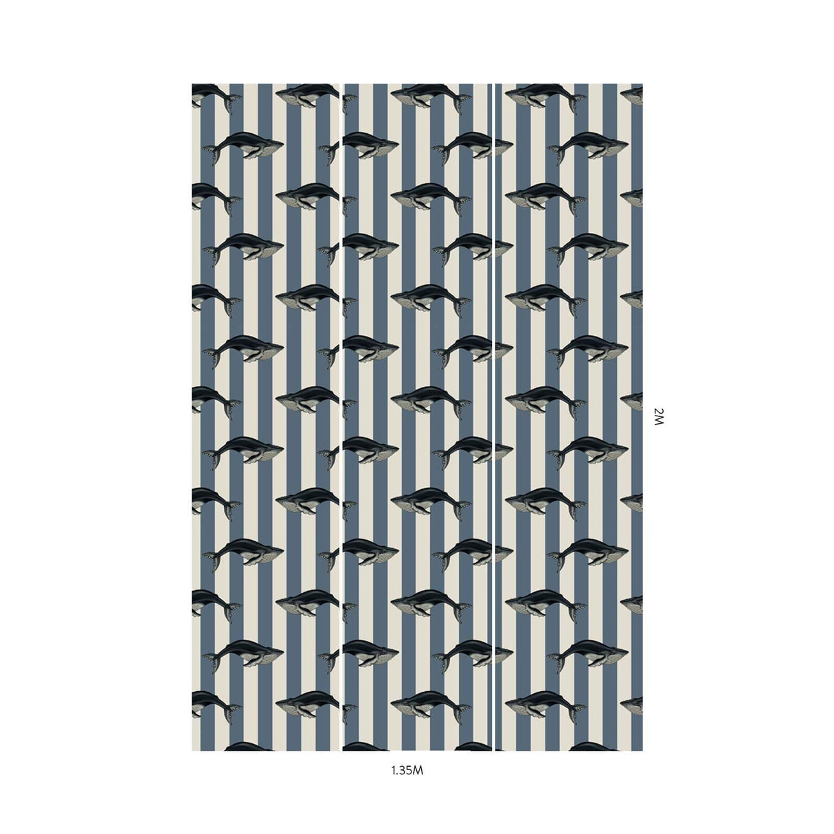 House of Hackney BALEANA Wallpaper - Denim (9'10" - full height)